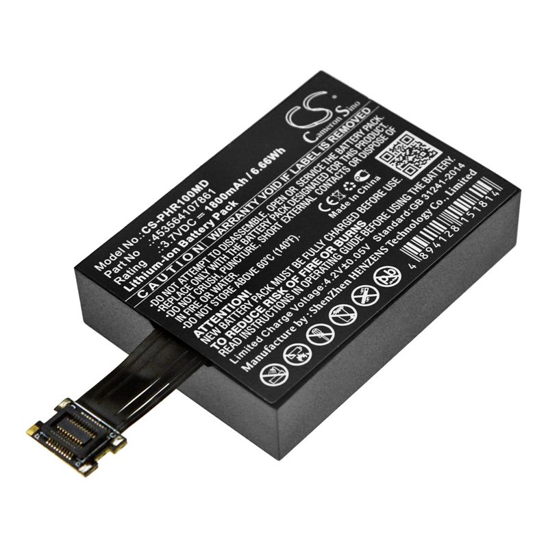 Li-ion Battery fits Philips, Srr Measurements, Trnsbv1 Range 3.7V, 1800mAh Medical Cameron Sino Technology Limited
