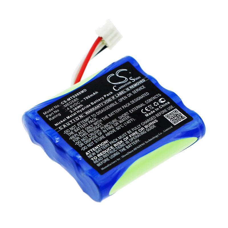 Ni-MH Battery fits Microtac, Infinity Sa9800 4.8V, 700mAh Medical Cameron Sino Technology Limited