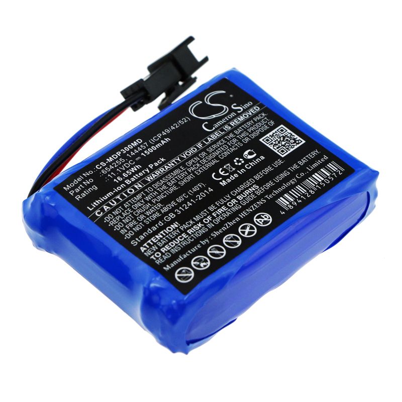 Li-ion Battery fits Medcaptain, Mp-30, Mp-60 11.1V, 1500mAh Medical Cameron Sino Technology Limited