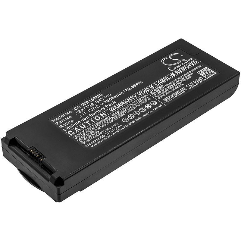 Li-ion Battery fits Welch-allyn, Connex 6000 Vital Signs Monitor, Connex Spot 11.1V, 7800mAh Medical Cameron Sino Technology Limited