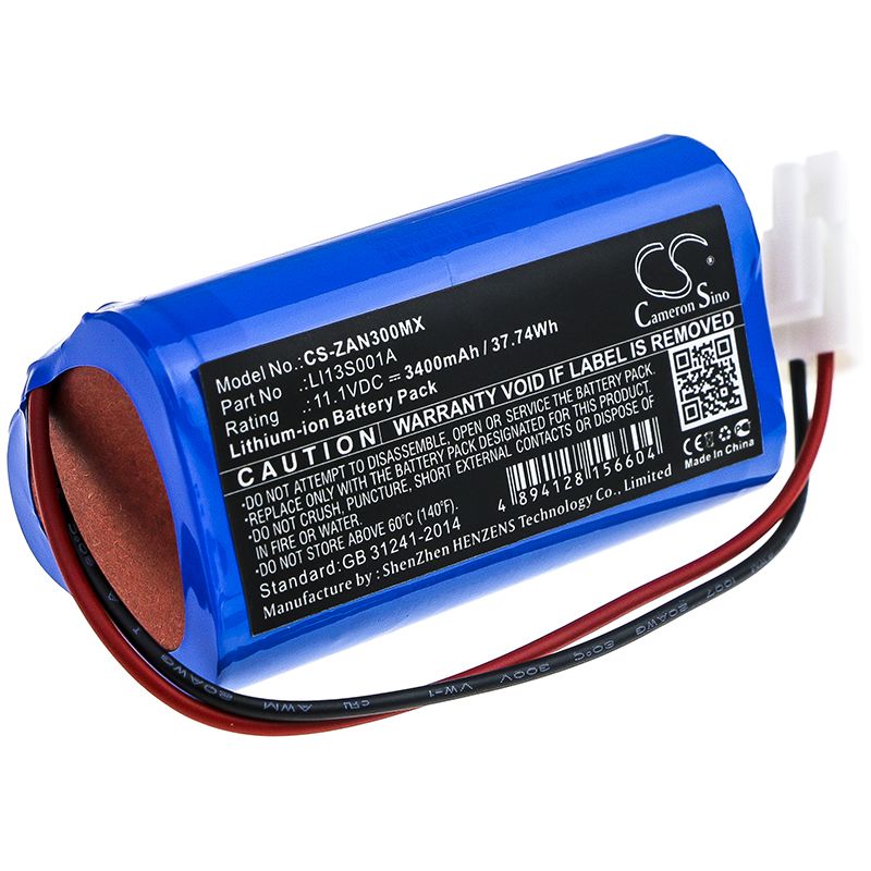 Li-ion Battery fits Zondan, Apollo N3 11.1V, 3400mAh Medical Cameron Sino Technology Limited