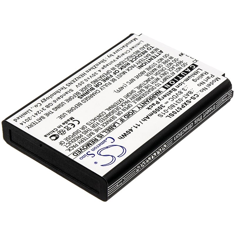 Li-ion Battery fits Sonim, Xp5, Xp5700 3.8V, 3000mAh Mobile & SmartPhone Cameron Sino Technology Limited