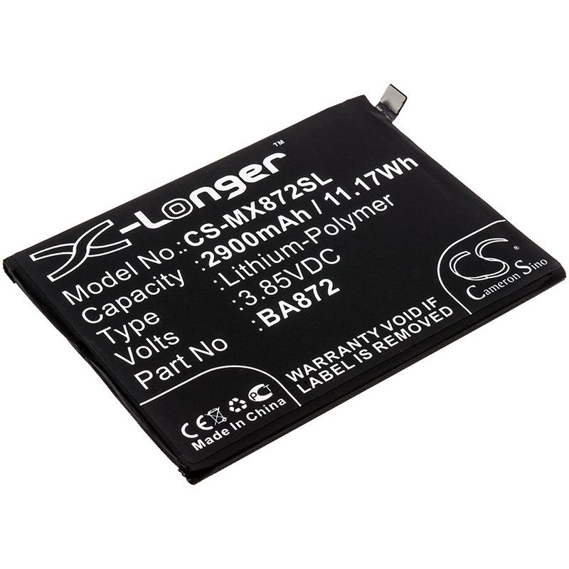Li-Polymer Battery fits Meilan, 16x, M1872 3.85V, 2900mAh Mobile & SmartPhone Cameron Sino Technology Limited