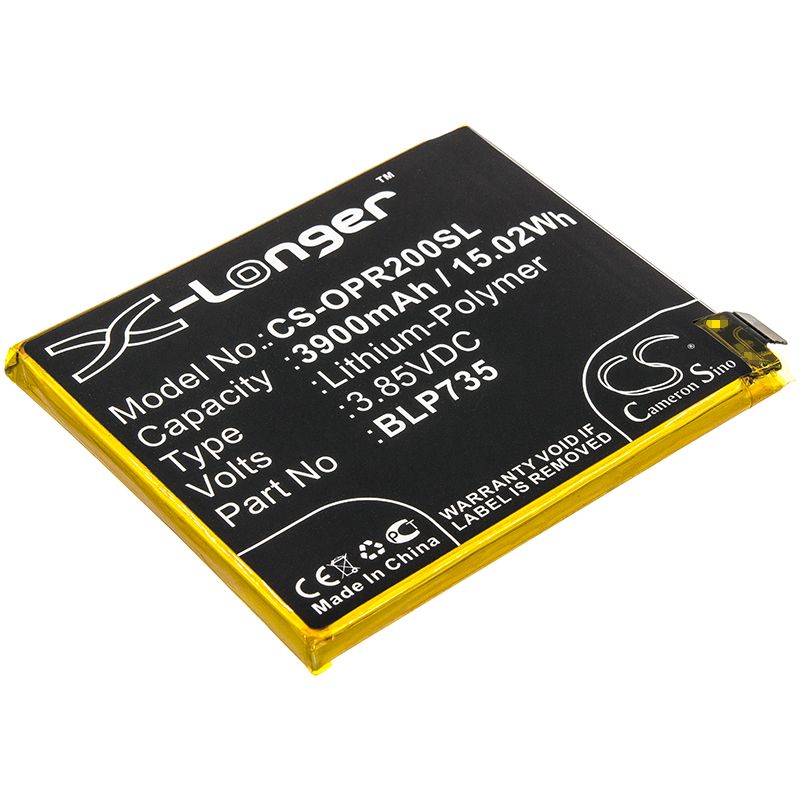 Li-Polymer Battery fits Oppo, Cph1907, Cph1989 3.85V, 3900mAh Mobile & SmartPhone Cameron Sino Technology Limited