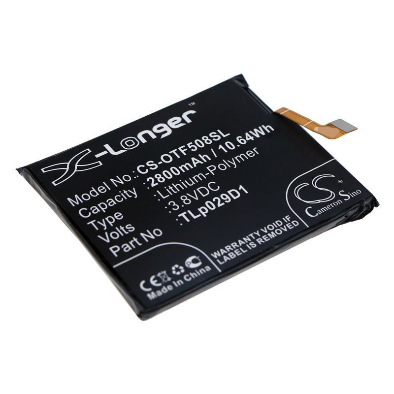 Li-Polymer Battery fits Alcatel, 3, 3l 3.8V, 2800mAh Mobile & SmartPhone Cameron Sino Technology Limited