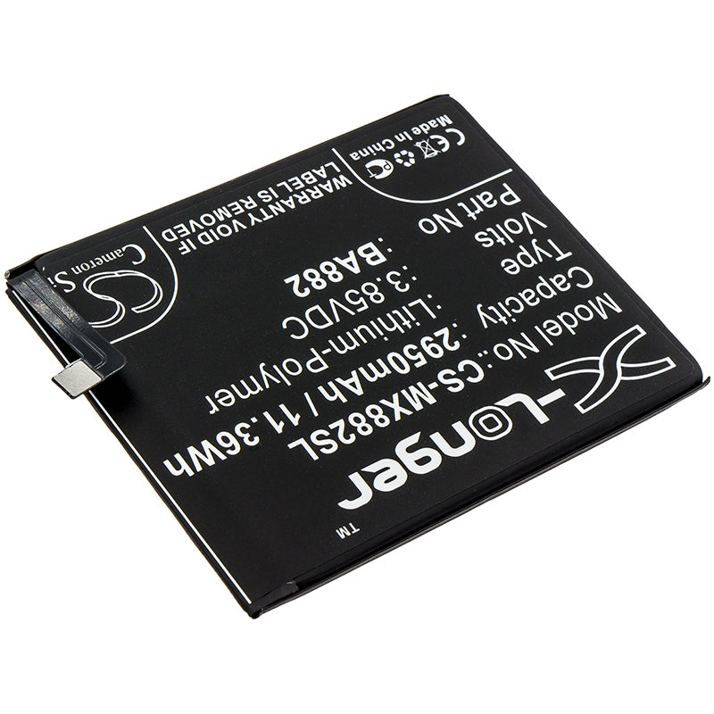 Li-Polymer Battery fits Meizu, 16, 16 Premium Edition 3.85V, 2950mAh Mobile & SmartPhone Cameron Sino Technology Limited