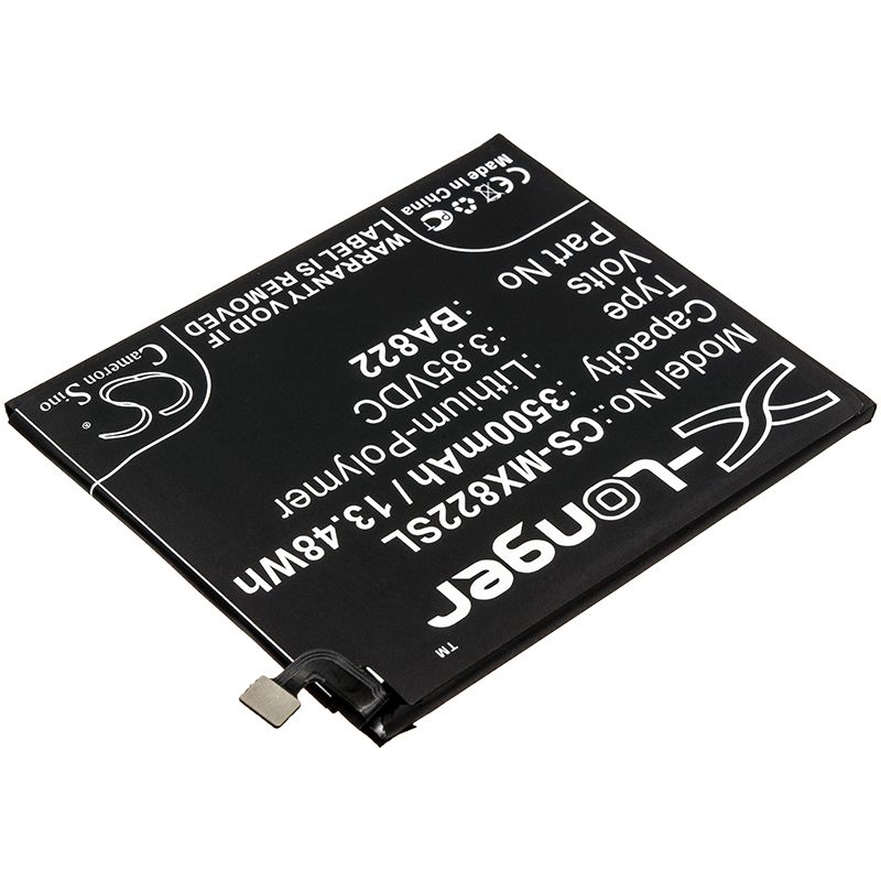Li-Polymer Battery fits Meizu, M1822, M822h 3.85V, 3500mAh Mobile & SmartPhone Cameron Sino Technology Limited