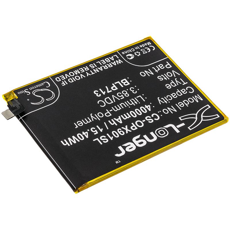 Li-Polymer Battery fits Oppo, Realme X, Rmx1901 3.85V, 4000mAh Mobile & SmartPhone Cameron Sino Technology Limited