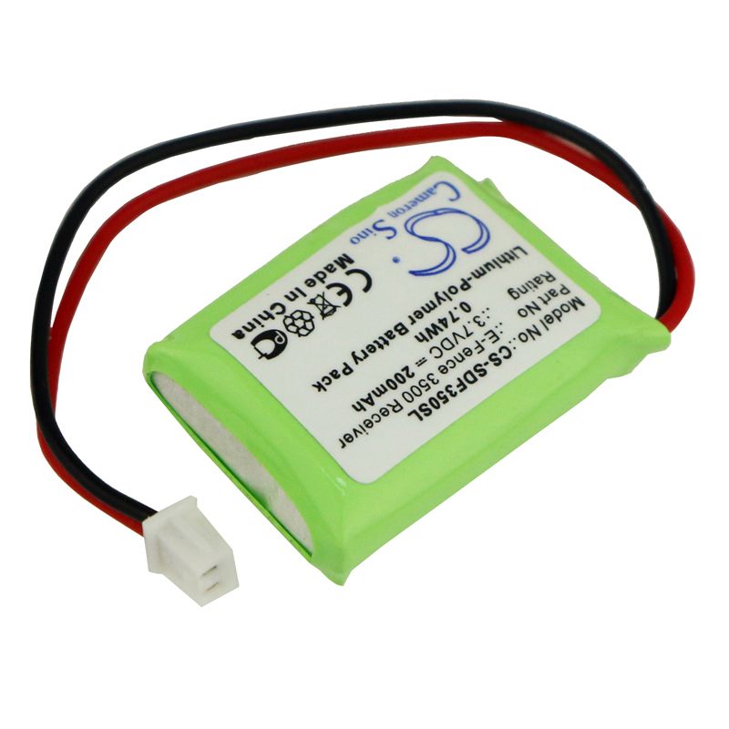 Li-Polymer Battery fits Dogtra, E-fence 3500 Receiver, Ys-300 Bark Collar, 3.7V, 200mAh Dog Collar Cameron Sino Technology Limited