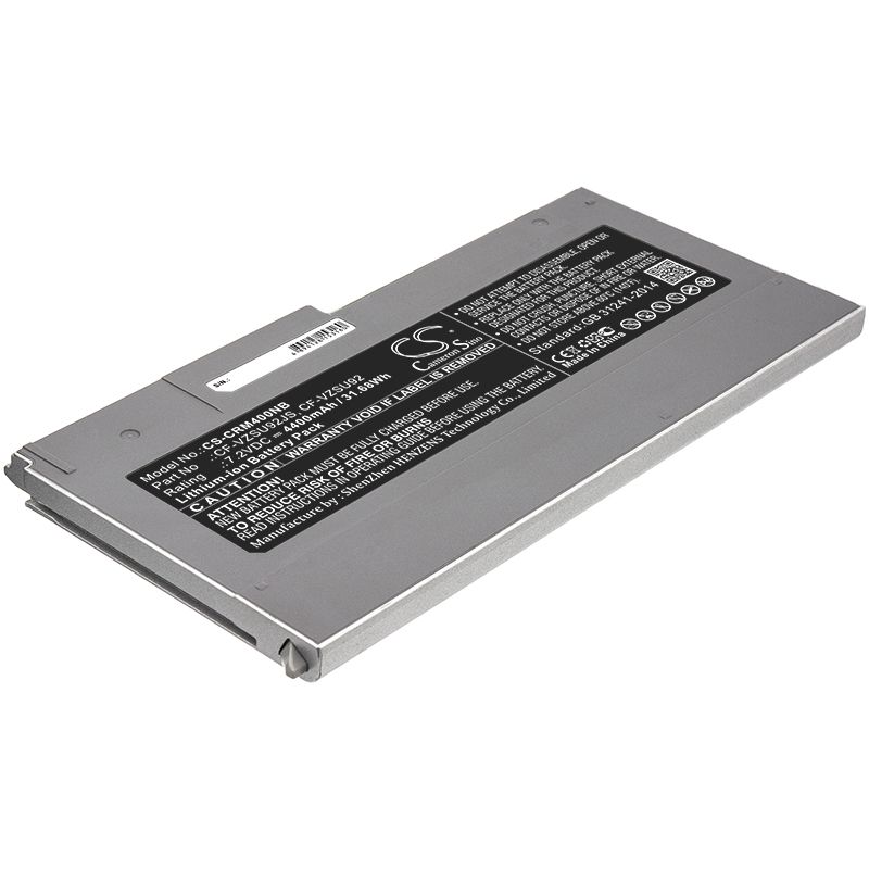 Li-ion Battery fits Panasonic, Cf-mx3, Cf-mx4 7.2V, 4400mAh Notebook & Laptop Cameron Sino Technology Limited