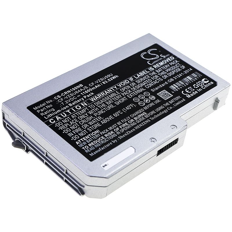 Li-ion Battery fits Panasonic, Toughbook Cf-n10, Toughbook Cf-s10 7.2V, 11600mAh Notebook & Laptop Cameron Sino Technology Limited