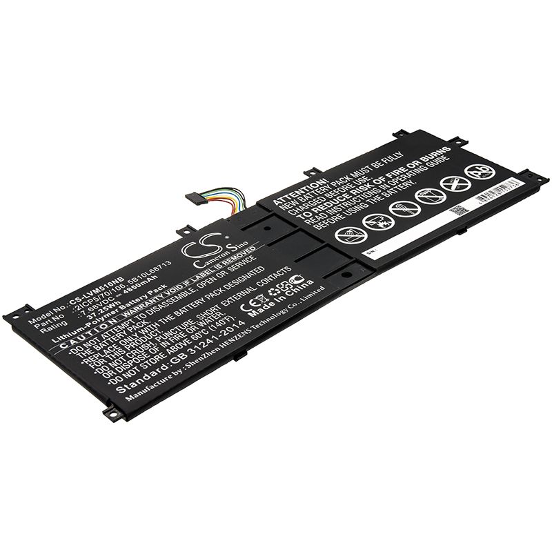 Li-Polymer Battery fits Lenovo, Ideapad Miix 510 12isk, Ideapad Miix 510-12ikb 7.68V, 4850mAh Notebook & Laptop Cameron Sino Technology Limited