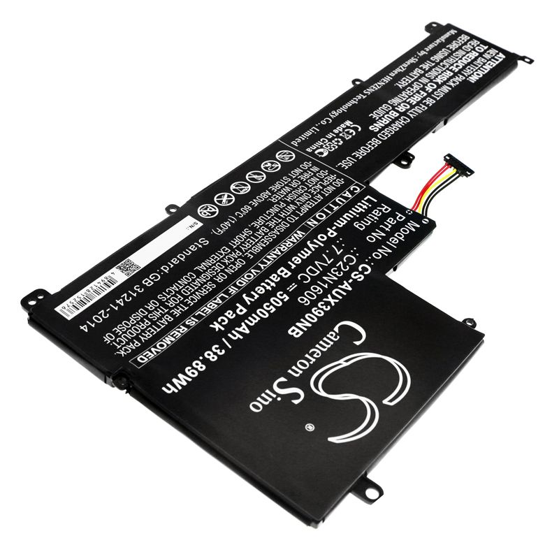 Li-Polymer Battery fits Asus, Ux390, Ux390u 7.7V, 5050mAh Notebook & Laptop Cameron Sino Technology Limited