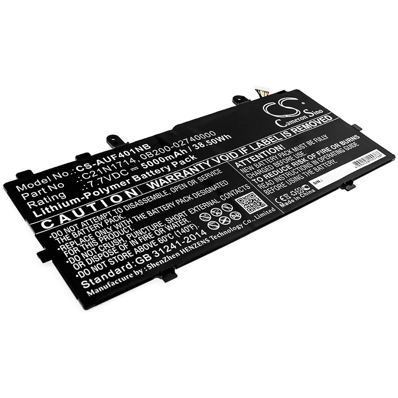 Li-Polymer Battery fits Asus, J401ca, J401ma 7.7V, 5000mAh Notebook & Laptop Cameron Sino Technology Limited