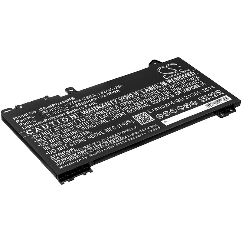 Li-Polymer Battery fits Hp, 66 Pro 13 G2, 6bn40ea 11.55V, 3800mAh Notebook & Laptop Cameron Sino Technology Limited