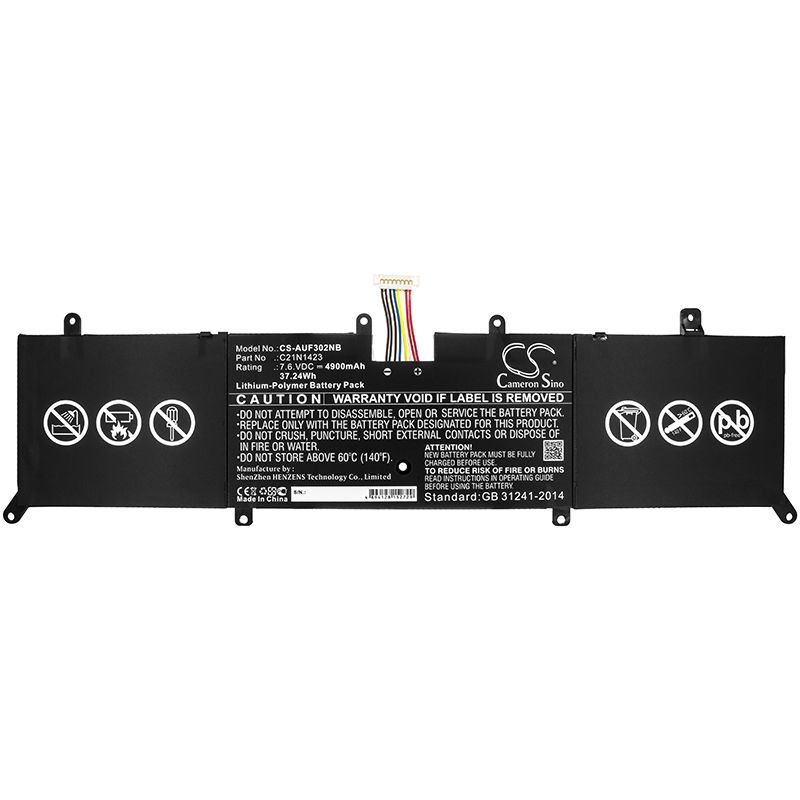 Li-Polymer Battery fits Asus, F302la-fn067h, F302la-fn113t 7.6V, 4900mAh Notebook & Laptop Cameron Sino Technology Limited