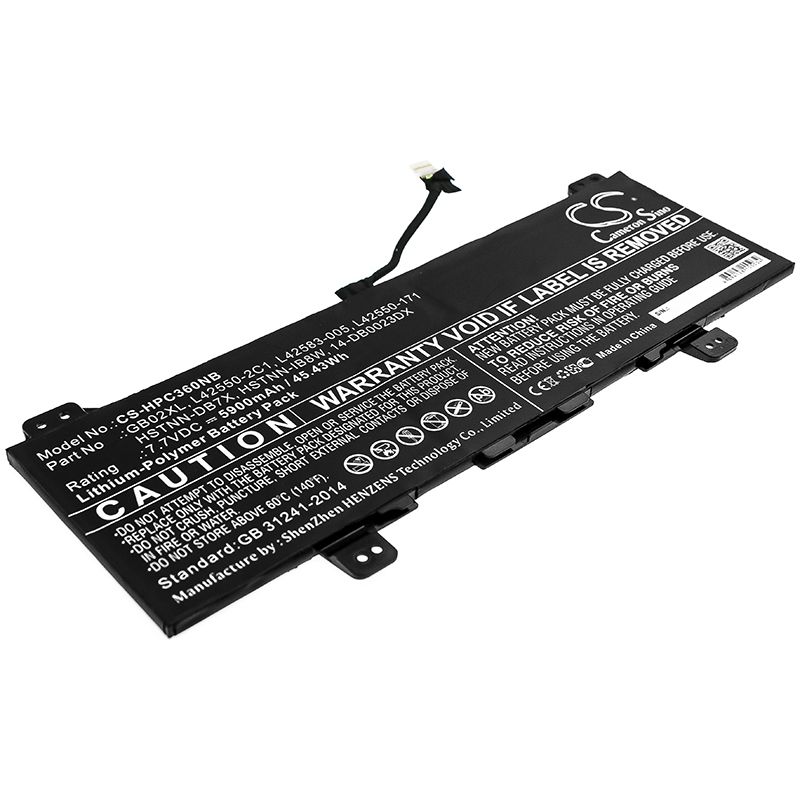 Li-Polymer Battery fits Hp, Chromebook X360 11 7.7V, 5900mAh Notebook & Laptop Cameron Sino Technology Limited