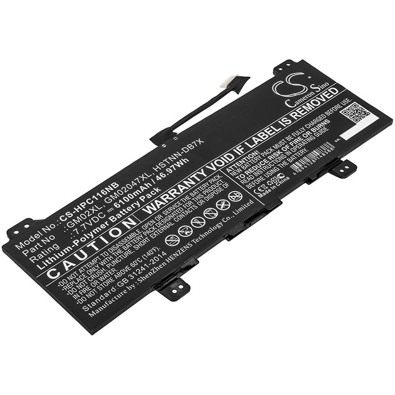 Li-Polymer Battery fits Hp, Chromebook 11 G6, Chromebook 11 G6 Ee 7.7V, 6100mAh Notebook & Laptop Cameron Sino Technology Limited