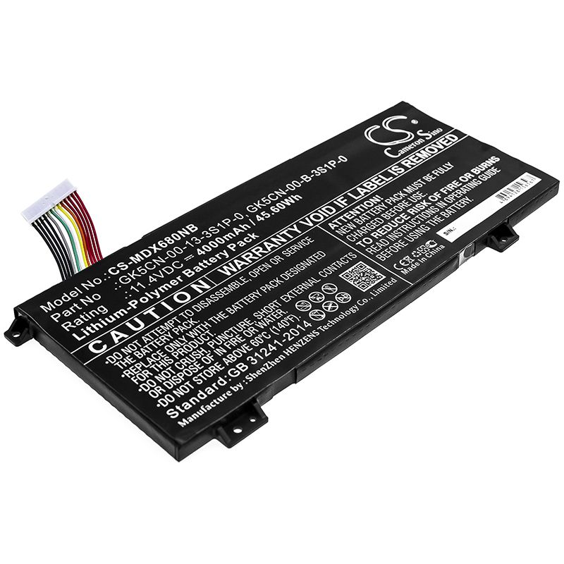 Li-Polymer Battery fits Machenike, F117 Break, F117-b 11.4V, 4000mAh Notebook & Laptop Cameron Sino Technology Limited