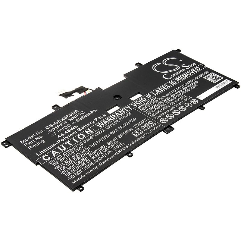 Li-Polymer Battery fits Dell, N003x9365-d1516fcn, N006x9365-d1726qcn 7.6V, 5850mAh Notebook & Laptop Cameron Sino Technology Limited