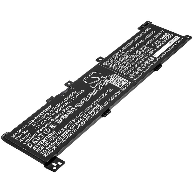 Li-Polymer Battery fits Asus, A705qa, F705ma-bx030t 11.52V, 3600mAh Notebook & Laptop Cameron Sino Technology Limited
