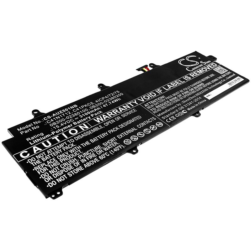 Li-Polymer Battery fits Asus, Gx501, Gx501g 15.4V, 3100mAh Notebook & Laptop Cameron Sino Technology Limited