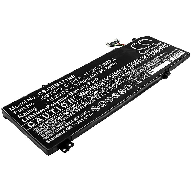 Li-Polymer Battery fits Dell, Alienware 2018 Orion M15, Alienware Alw15m-d1735r 15.2V, 3700mAh Notebook & Laptop Cameron Sino Technology Limited