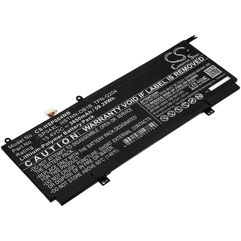 Li-Polymer Battery fits Hp, Pectre X360 13-ap0044tu, Spectre X360 13-ap0000na 15.4V, 3850mAh Notebook & Laptop Cameron Sino Technology Limited