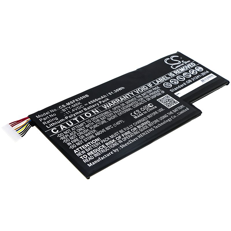 Li-Polymer Battery fits Msi, 0017f1-002, Gf63 11.4V, 4500mAh Notebook & Laptop Cameron Sino Technology Limited
