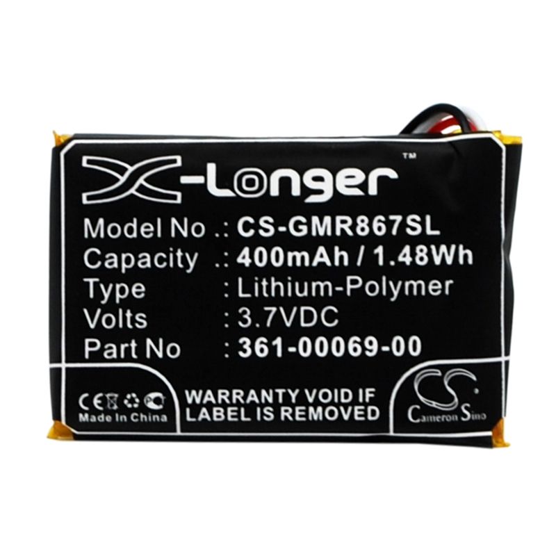 Li-polymer Battery Fits Garmin, 010-11867-10, 010-11925-00, Barklimiter Bark Control Collar 3.7v, 400mah Dog Collar Cameron Sino Technology Limited