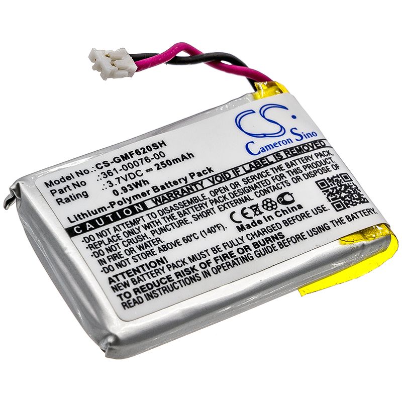 Li-Polymer Battery fits Garmin, Forerunner 620 3.7V, 250mAh Smartwatch Cameron Sino Technology Limited