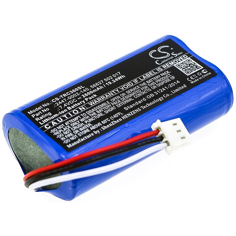 Li-ion Battery fits Trilithic, 360 Dsp, E-400 7.4V, 2600mAh Equipment & Survey & Test Cameron Sino Technology Limited