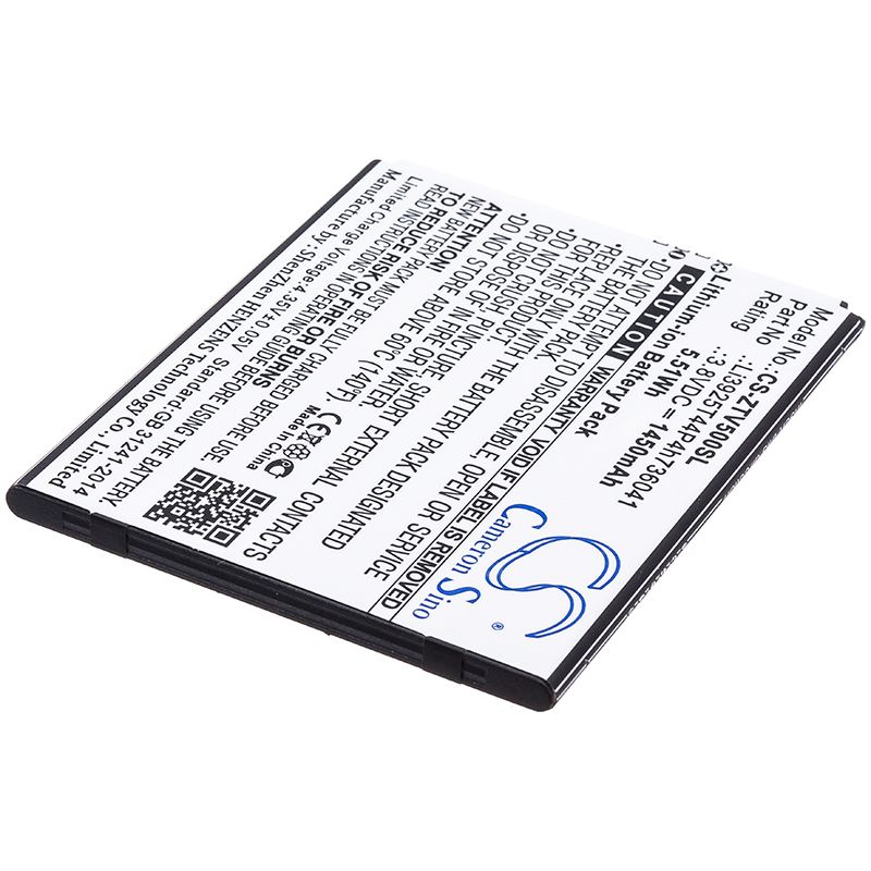 Li-ion Battery fits Zte, blade vantage, blade vantage 5, vzw-z839pp 3.85V, 2400mAh Mobile & SmartPhone Cameron Sino Technology Limited