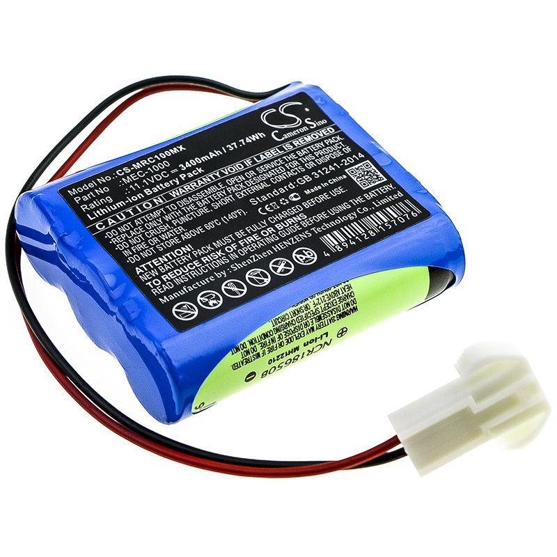 Li-ion Battery fits Mindray, Mec-1000 11.1V, 3400mAh Medical Cameron Sino Technology Limited