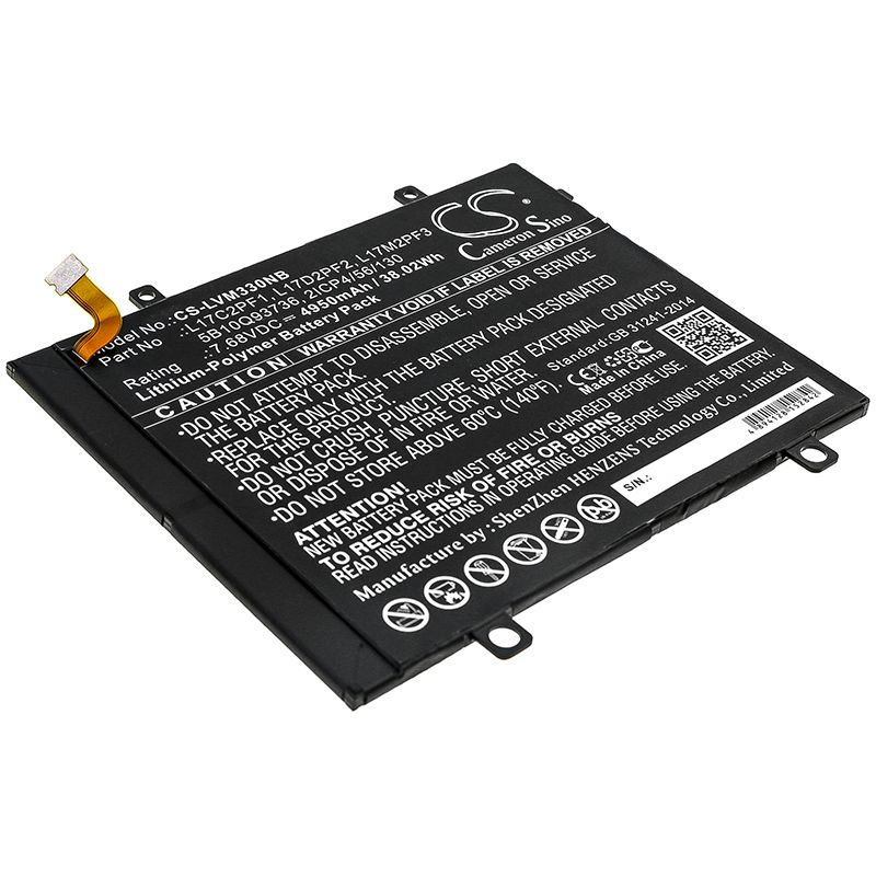 Li-Polymer Battery fits Lenovo, 80xf00dfin, Miix 330 7.68V, 4950mAh Computer Cameron Sino Technology Limited (Suspended)
