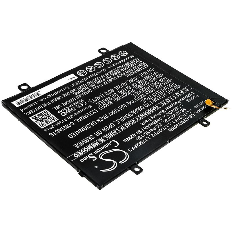 Li-Polymer Battery fits Lenovo, 80xf00dfin, Miix 330 7.68V, 4950mAh Computer Cameron Sino Technology Limited (Suspended)