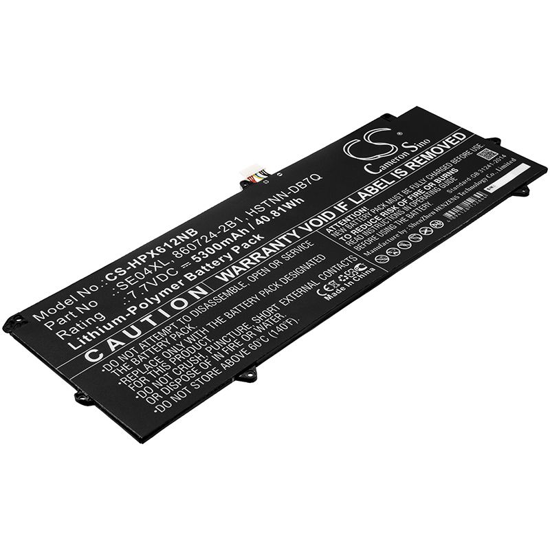 Li-polymer Battery Fits Hp, Pro Tablet X2 612 G2, Pro Tablet X2 612 G2(1dt63aw) 7.7v, 5300mah Notebook & Laptop Cameron Sino Technology Limited