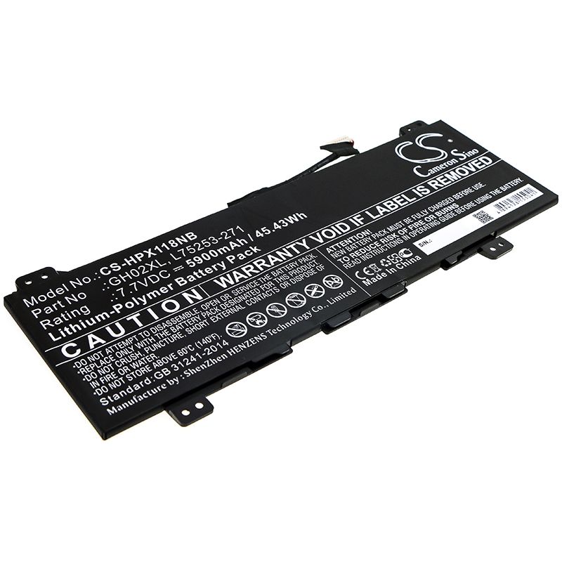 Li-Polymer Battery fits Hp, 11 G8 Ee, Chromebook 11 G8 Ee 7.7V, 5900mAh Notebook & Laptop Cameron Sino Technology Limited