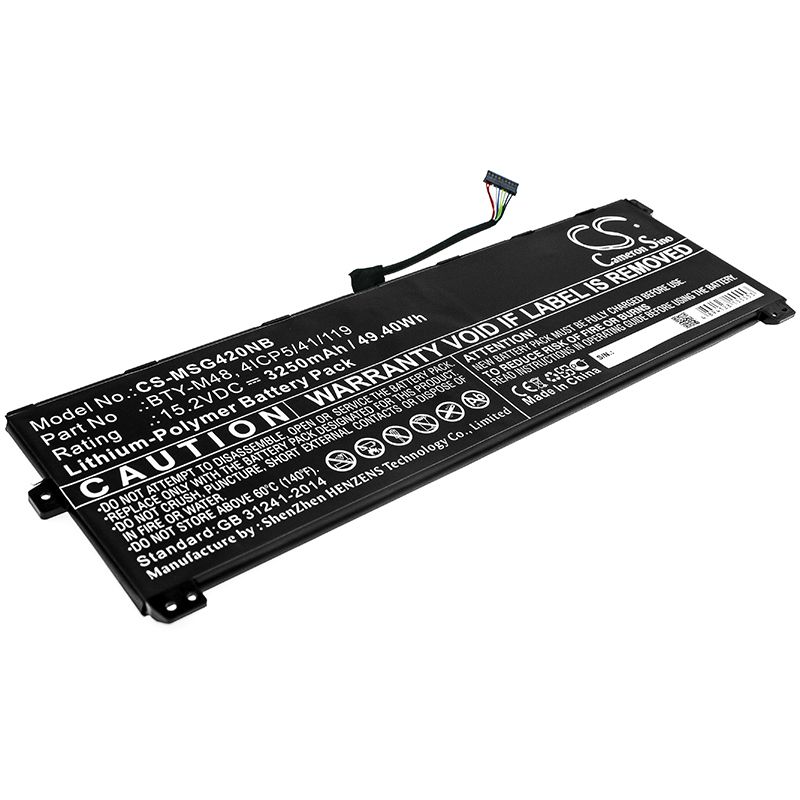 Li-Polymer Battery fits Mechrevo, I5 8250u 256gb, I5 8250u 8gb 15.2V, 3250mAh Notebook & Laptop Cameron Sino Technology Limited