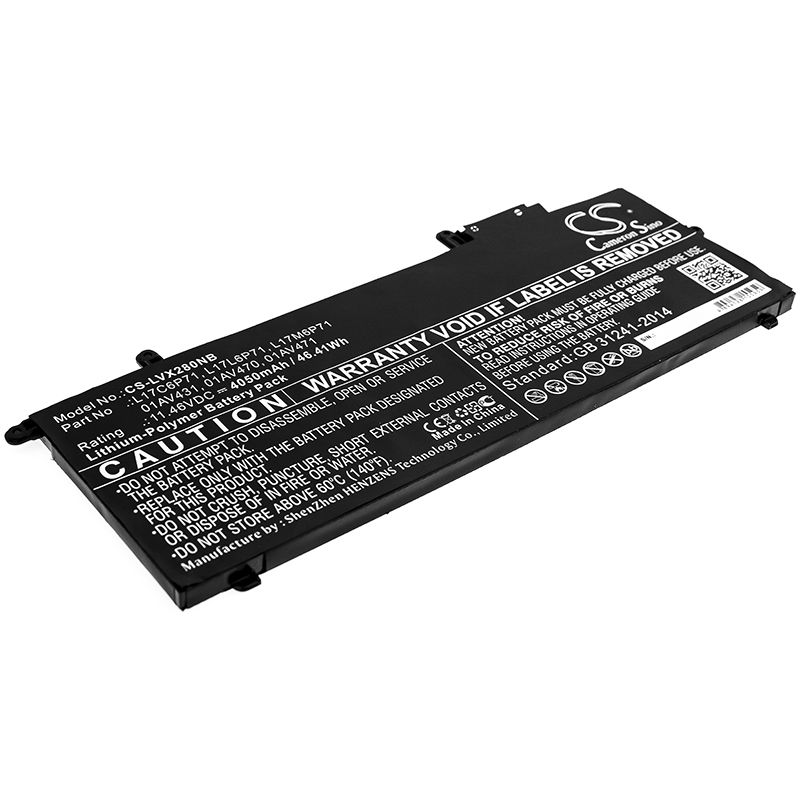 Li-Polymer Battery fits Lenovo, Thinkpad X280, Thinkpad X280 Ahk 11.46V, 4050mAh Notebook & Laptop Cameron Sino Technology Limited