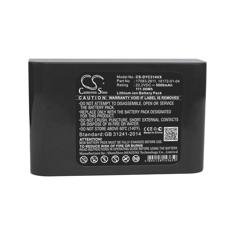 5000mAh Li-ion Battery fits Dyson, Dc31, Dc31 Animal, Dc34 22.2V Vacuum Cameron Sino Technology Limited