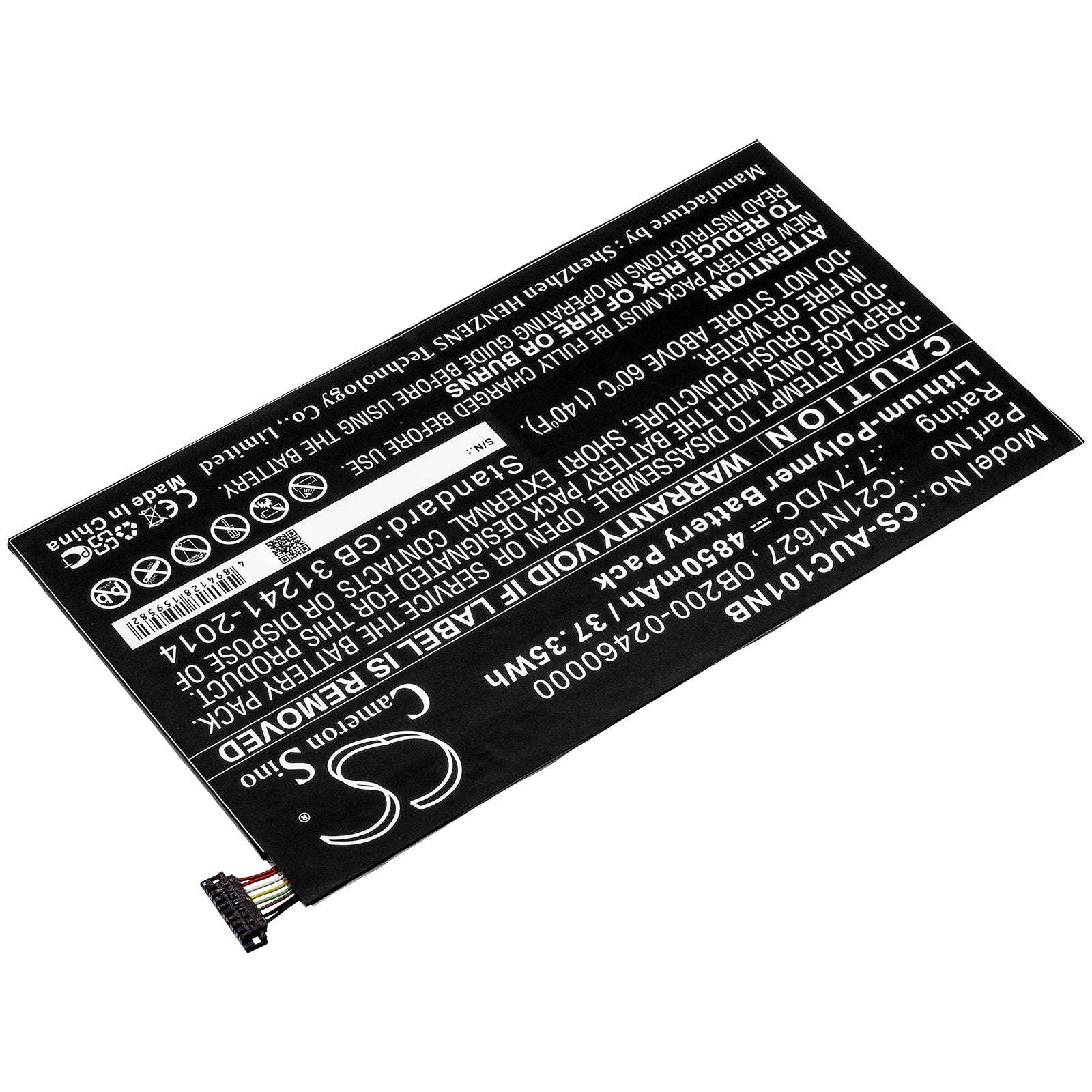 Li-Polymer Battery fits Asus, 0b200-02460000, C21n1627 7.7V, 4850mAh Notebook & Laptop Cameron Sino Technology Limited