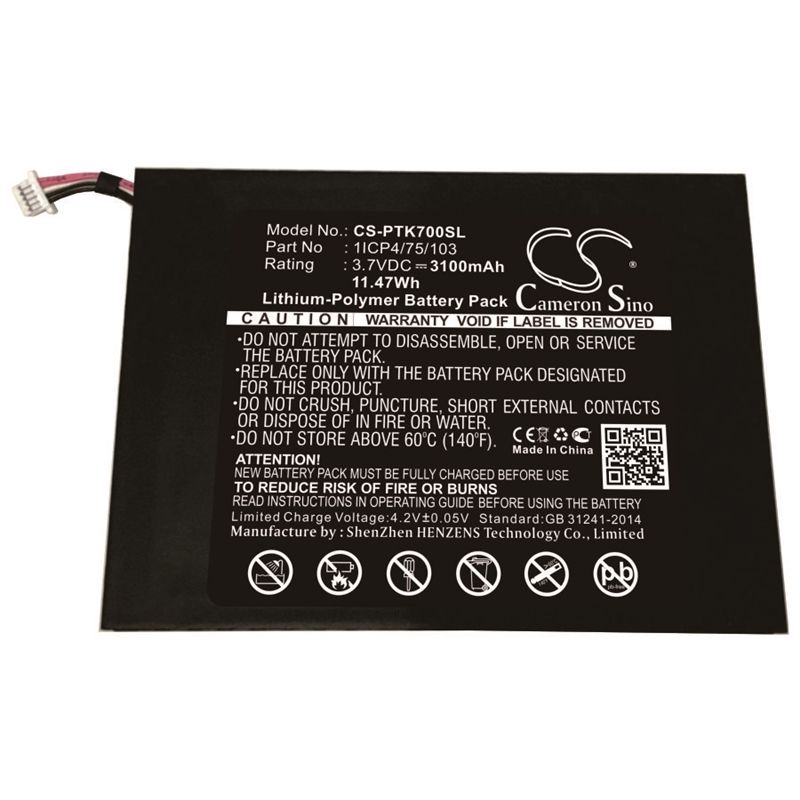Li-Polymer Battery fits Pocketbook, A7, Pocketbook 3.7V, 3100mAh Computer Cameron Sino Technology Limited (Suspended)