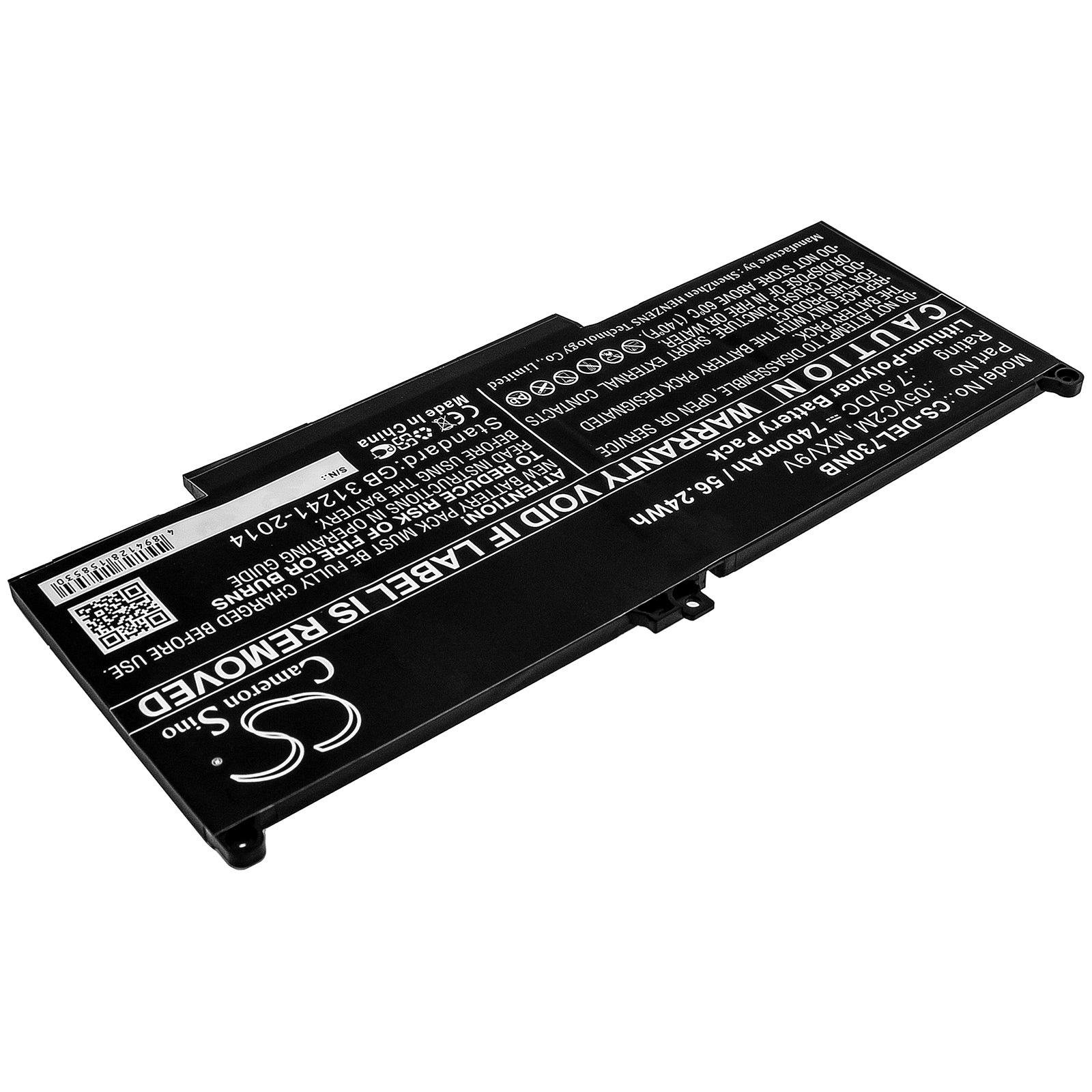 Li-Polymer Battery fits Dell, 05vc2m, Mxv9v 7.6V, 7400mAh Notebook & Laptop Cameron Sino Technology Limited