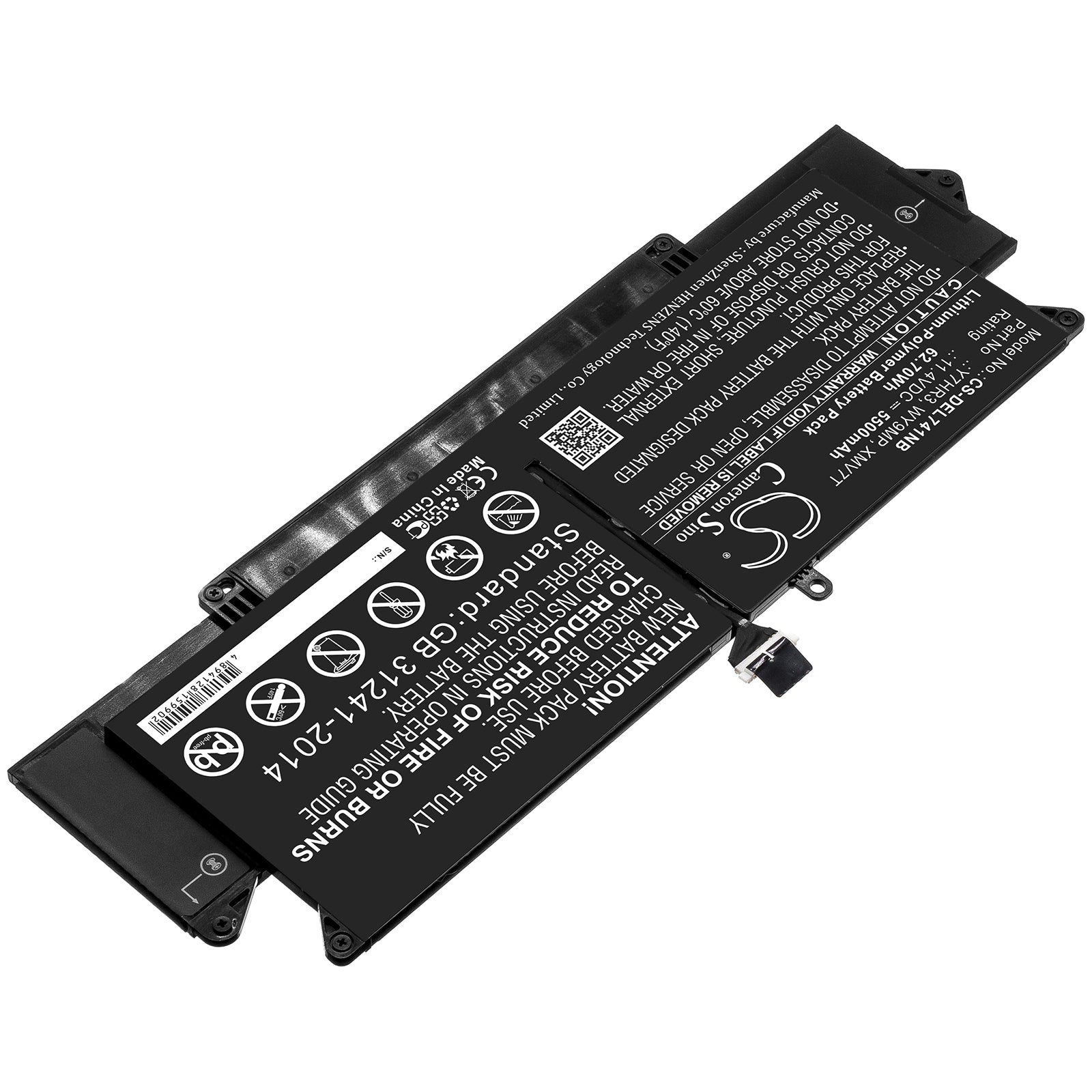 Li-Polymer Battery fits Dell, Wy9mp, Xmv7t, Y7hr3 11.4V, 5500mAh Notebook & Laptop Cameron Sino Technology Limited