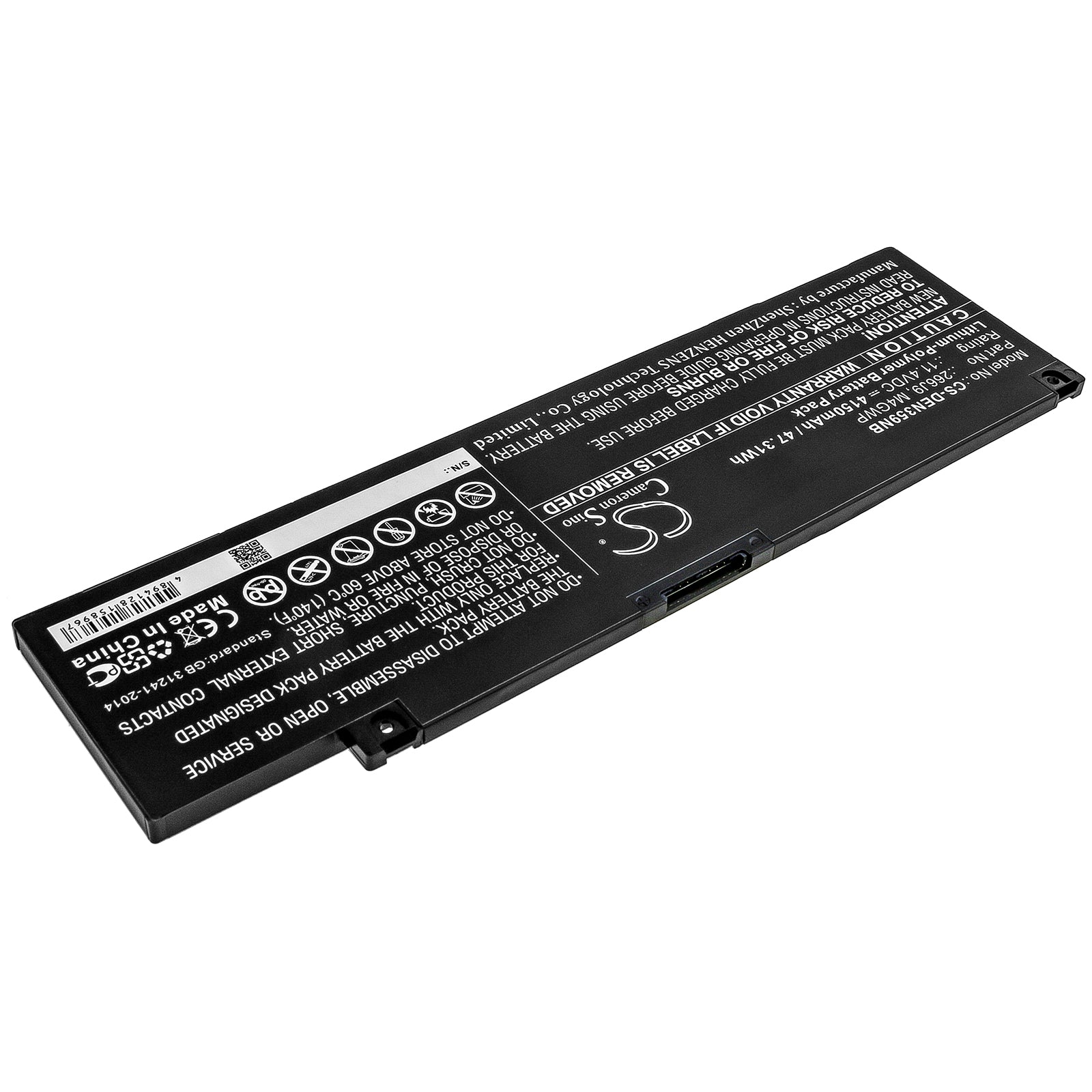 Li-Polymer Battery fits Dell, 266j9, M4gwp 11.4V, 4150mAh Notebook & Laptop Cameron Sino Technology Limited