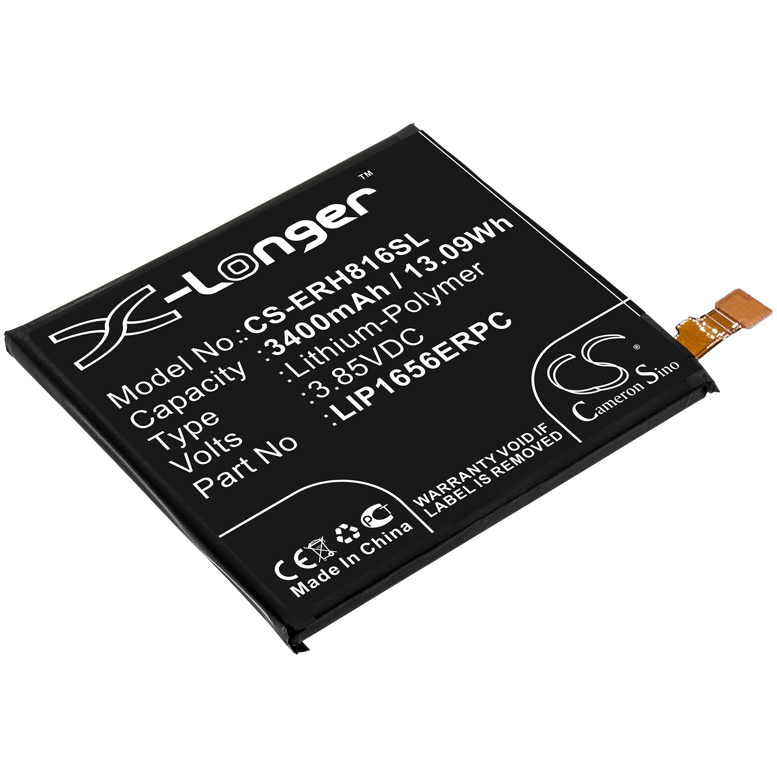 Li-Polymer Battery fits Sony, 1310-1690, Lip1656erpc 3.85V, 3400mAh Mobile & SmartPhone Cameron Sino Technology Limited