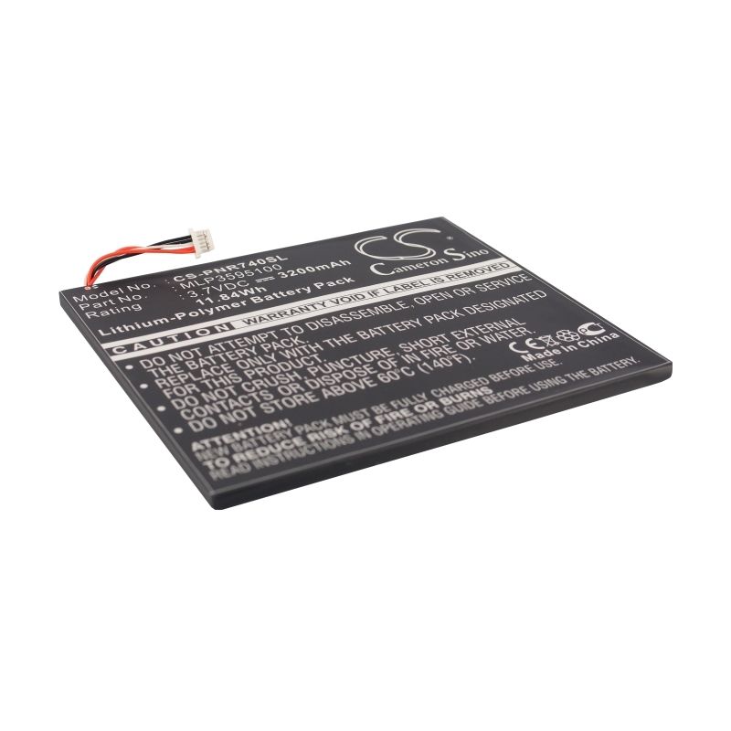 Li-Polymer Battery fits Pandigital, Novel Tablet Color, R7t40wwhfi, 3.7V, 3200mAh E-book & E-reader Cameron Sino Technology Limited