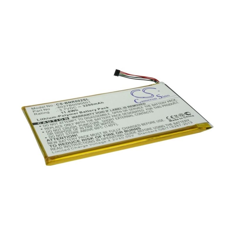 Li-polymer Battery Fits Barnes & Noble, Bnrb200, Bnrv200, Bntv250a 3.7v, 3200mah E-book & E-reader Cameron Sino Technology Limited