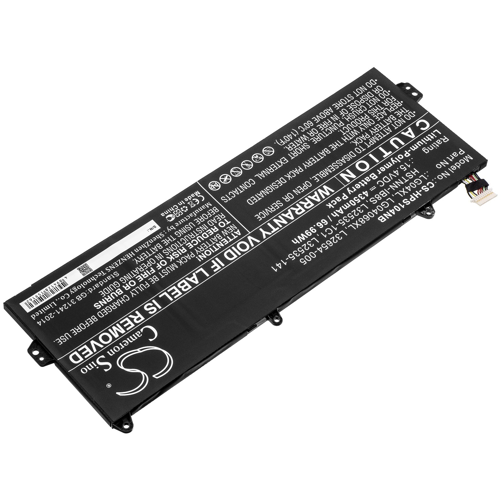 Li-Polymer Battery fits Hp, Hstnn-ib8s, L32535-141, L32535-1c1, L32654-005, Lg04068xl, Lg04xl 15.4V, 4350mAh Notebook & Laptop Cameron Sino Technology Limited